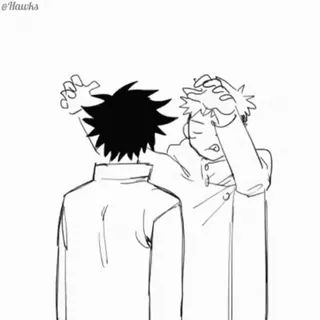 😐 Anime, Manga, Vechten, Cartoon, Personages, Tekening, Illustratie telegram sticker