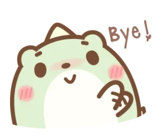 👋 Bye! tchau, kawaii, fofo, urso, acenando, adeus telegram sticker
