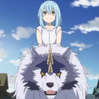 ☺️ Rimuru Tempest That Time I Got Reincarnated as a Slime Anime, Fantaisie, Slime, Isekai, Loup, Monstre, Personnage, Rimuru telegram sticker