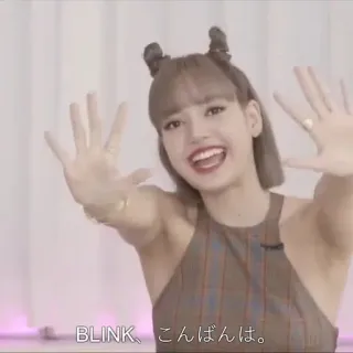🦔 Lisa BLINK、こんばんは。 kpop, idol, musica, gruppo femminile, Blackpink, Lisa whatsapp sticker