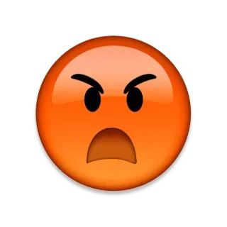 😠 emoji zangado, rosto com símbolos na boca, rosto irritado, emoticon, chateado, bravo telegram sticker
