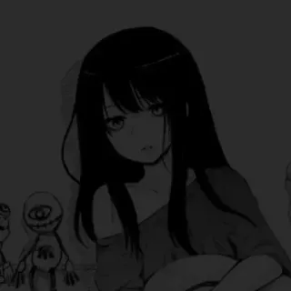 ❄️ anime, dark, girl, art, manga telegram sticker