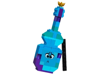 🎻 Lego, Chitarra, Blu, Viola, Triste, Musica, Giocattolo telegram sticker
