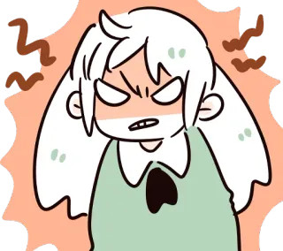 😡 arrabbiato, infastidito, irritato, cartoni animati, frustrato, contrariato whatsapp sticker