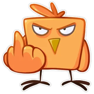 🖕 새, 가운데 손가락, 모욕적, 만화, 분노, 제스처 telegram sticker