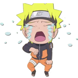 😭 Naruto アニメ, マンガ, ナルト, 泣く, 悲しい, ちび telegram sticker