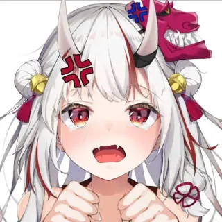 😡 Anime, Desenho animado, Sticker, Fofo, Bravo, Kawaii telegram sticker
