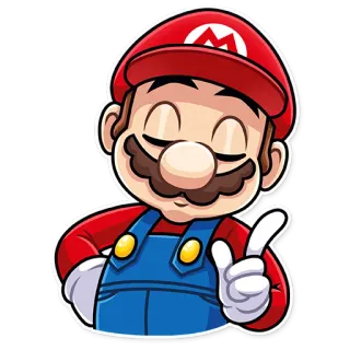 👆 Mario mario, nintendo, personagem, desenho animado, videogame, polegar para cima telegram sticker