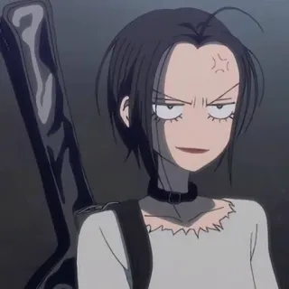 😤 Nana Osaki Nana Anime, Musiker, Gitarre, Wütend, Punk telegram sticker
