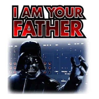 😈 Darth Vader Star Wars I AM YOUR FATHER Darth Vader, Star Wars, citazione film, padre, fantascienza telegram sticker