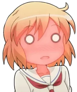 🥵 Animé, Manga, Dessin animé, Rougir, Embarrassé, Mignon telegram sticker