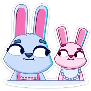😏 coniglio, animale, carino, cartone animato, adesivo whatsapp sticker