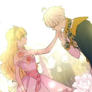 👑 Anime, Romance, Princesse, Prince, Manga, Fantaisie, Baiser, Royal telegram sticker