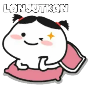 🍡 LANJUTKAN mignon, dessin animé, kawaii, clin d'oeil telegram sticker