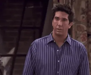 😮 Ross Geller Friends Друзья, Росс, Росс Геллер, Дэвид Швиммер, телешоу, ситком whatsapp sticker