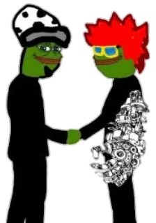 🤝 Meme, Pepe, Aperto de mão, Cultura da internet telegram sticker