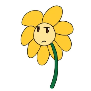 😙 Flowey Undertale Flowey, Undertale, Videospiel, Blume, Charakter, Spiel whatsapp sticker