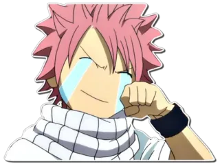 😭 Natsu Dragneel Fairy Tail anime, fairy tail, natsu dragneel, cartoon, fanart telegram sticker