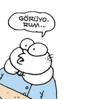 👀 GÖRÜYO-RUM... 만화, 말풍선, 터키 telegram sticker