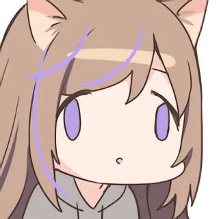 🤣 Аниме, Милый, Девушка, Кошачьи уши, Каваий, Мультфильм, Манга telegram sticker