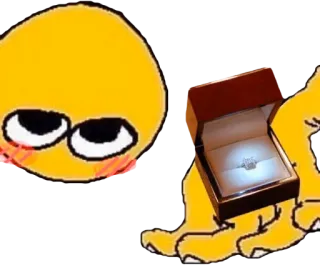 💎 Emoji, Pedido de casamento, Anel, Casamento, Amor, Fofo, Desenho animado whatsapp sticker
