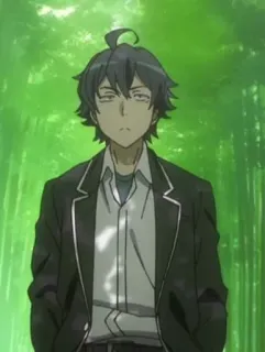😶 Hachiman Hikigaya My Teen Romantic Comedy SNAFU Anime, Teenager, Comedy, Romantisch, Charakter, Hachiman, Hikigaya, Snafu whatsapp sticker