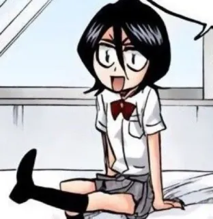 😄 Rukia Kuchiki Bleach Anime, Manga, Bleach, Rukia Kuchiki, Cartoon, Aufkleber telegram sticker