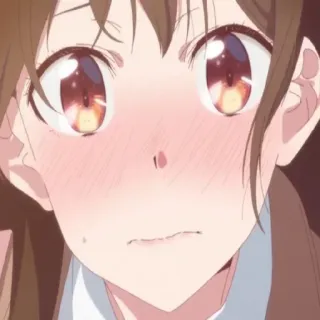 🥺 Anime, Cô gái, Đỏ mặt, Dễ thương, Manga whatsapp sticker