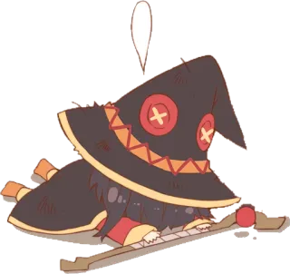 😵 Megumin Konosuba аниме, стикер, konosuba, мегумин, волшебник, милый, каваий telegram sticker