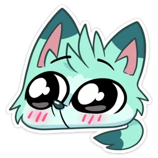 ☺️ mono, gato, dibujos animados, pegatina, animal telegram sticker