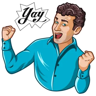 🏆 Yay การเฉลิมฉลอง, ความสุข, มีความสุข, ตื่นเต้น, ผู้ชนะ, ความสำเร็จ whatsapp sticker