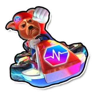 🏎 dog, racing, animal, cartoon, driver, fun telegram sticker