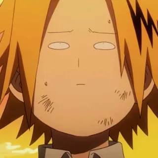 ⚡️ Denki Kaminari My Hero Academia Anime, My Hero Academia, Denki Kaminari, Personaje, Rayo, Eléctrico, Divertido whatsapp sticker