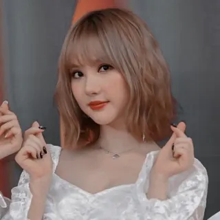 🍂 persona, mujer, retrato, belleza, k-pop, chica, pelo corto telegram sticker