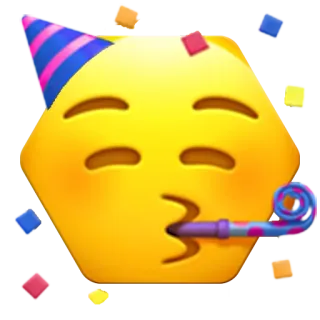 🥳 emoji, party, celebration, fun, festive, hat telegram sticker