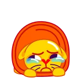 😢 weinen, löwe, traurig, tränen, emoji, cartoon telegram sticker