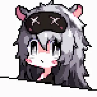 🤦‍♂️ Opos, Anime, Pixel art, Słodki, Śpiący telegram sticker