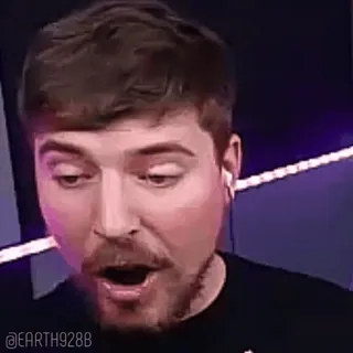 😂 @EARTH9288 MrBeast, Youtube, Meme, choqué whatsapp sticker