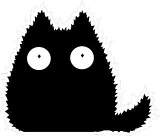 😲 kreatur, silhouette, monster, schwarz, weiß, abstrakt telegram sticker