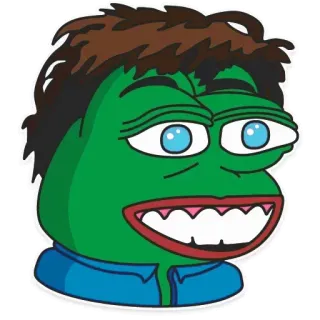 😍 Pepe, Meme, Rana, Meme de Internet, Caricatura, Ilustración telegram sticker