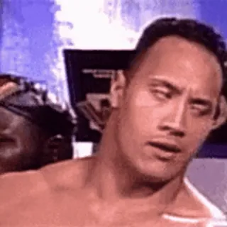 🙄 The Rock catcheur, acteur, mème, Dwayne Johnson, The Rock whatsapp sticker