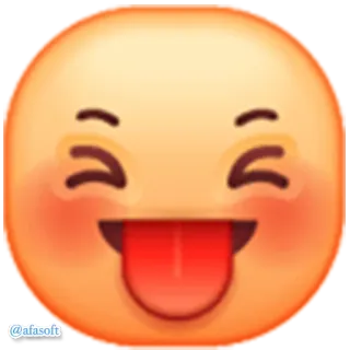 😝 @afasoft อีโมจิ, หน้า, ลิ้น, ทะเล้น, มีความสุข, สีเหลือง, ตลก, สีหน้า telegram sticker
