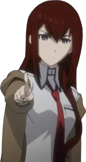😑 Kurisu Makise Steins;Gate Anime, Wissenschaftler, Mädchen, Makise Kurisu telegram sticker