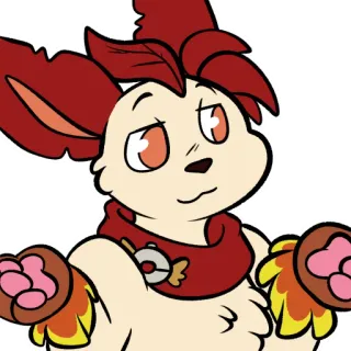 🙌 Braixen Pokemon telegram sticker