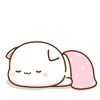 💤 Katze, schlafend, süß, Tier, Cartoon, kawaii telegram sticker