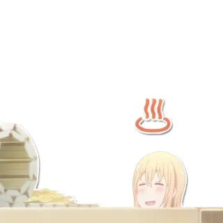 ☺️ anime, bathing, happy, relaxation, onsen telegram sticker