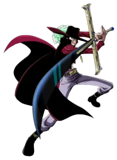 🗡 Dracule Mihawk One Piece anime, pedang, bajak laut, karakter, one piece, dracule mihawk telegram sticker