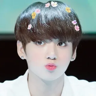 🌺 Jungkook Jungkook, BTS, Kpop, Idol, Cantor, Música telegram sticker