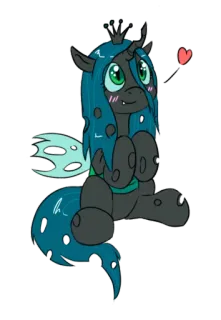 😍 Queen Chrysalis My Little Pony Desenho animado, Pônei, Chrysalis, Rainha, Amor, Coração whatsapp sticker