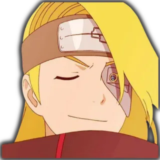 😌 Deidara Naruto 애니메이션, 나루토, 데이다라, 캐릭터, 스티커 telegram sticker